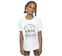 Netflix Girl's Stranger Things Welcome To Upside Down Cotton T-Shirt in White | Size: 7-8 Years Netflix White 7-8 Years