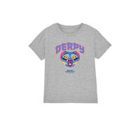 Netflix Kpop Demon Hunters Derpy Collegic Kids T-Shirt, Athletic Heather in Light Grey | Size: 12-13 Years Netflix Light Grey 12-13 Years
