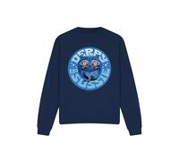 Netflix Kpop Demon Hunters Derpy & Sussie Badge Sweatshirt, Navy | Size: Large Netflix Navy L