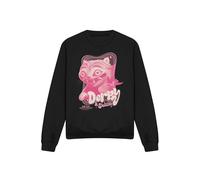 Netflix Kpop Demon Hunters Derpy & Sussie Pink Gradient Sweatshirt, Black | Size: Medium Netflix Black M