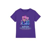 Netflix Kpop Demon Hunters Huntrix Huntrx Billboard Poster Kids Tee, Purple | Size: 5-6 Years Netflix Purple 5-6 Years