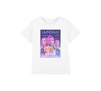 K-Pop Demon Hunters - Huntrix Huntr/X World Tour Billboard Kids T Shirt, White, 12-13