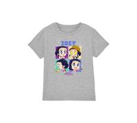 Kpop Demon Hunters - Huntrix Zoey Chibi Boes Kids T Shirt, Heather Grey, 12-13