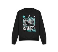 Netflix Kpop Demon Hunters Saja Boys Scrapbook Stars Sweatshirt, Black | Size: Medium Netflix Black M