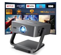 [Netflix-Licensed/Dolby Audio] FUDONI 4K Smart Projector with WiFi 6 & Bluetooth, Auto Keystone/Electric Focus, Zoom Correction, HDMI/USB/iOS/Android Compatible, Portable Proyector for Home & Outdoor