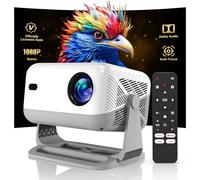 【Netflix-Licensed Projector & Native 1080P】WellSonic Smart Projector with WiFi and Bluetooth, DoIby Audio,Built-in Apps, Auto Keystone & Zoom, Portable Movie Projector for Home Cinema,Outdoor,Indoor