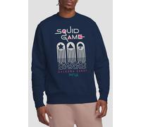 Netflix Men's Squid Game Dalgona Candy Shapes Sweatshirt, Navy | Size: Small Netflix Navy S