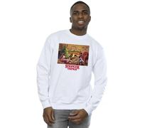 Netflix Men's Stranger Things Christmas Gathering Sweatshirt in White | Size: Large Netflix White L