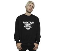 Netflix Men's Stranger Things Welcome to My World Sweatshirt Black Medium