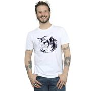Netflix Men's The Witcher Wolf Logo Infill T-Shirt in White | Size: 5XL Netflix White 5XL