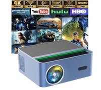 Netflix Official 26000 Lumen 4K Mini Projector with Android 11.0 Wifi 6 & Bluetooth - 50% Zoom Portable Home Cinema, Auto Keystone for iOS/USB/TV/PPT/PS5