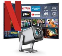 【Netflix Official & Real-time Focus】XuanPad Mini Projector with 1080P & 4K Support, Auto Keystone, Dolby Audio, 210° Rotatable Stand, WiFi6 & Bluetooth, Compatible with Laptop, PC, Smartphone