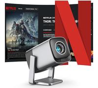 [Netflix Official & TOF Real-time Focus] XuanPad Mini Smart Projector 4K Support, WiFi & Bluetooth, Auto Keystone Correction, 3D Dolby Audio, 210° Adjustable Stand for Home Movie Projector
