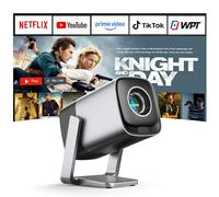 [Netflix Official & TOF Real-time Focus] XuanPad Mini Smart Projector 4K Support, WiFi & Bluetooth, Auto Keystone Correction, 3D Dolby Audio, 210° Adjustable Stand for Home Movie Projector