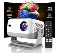 【Netflix Officiall&Dolby Audio】WellSonic Smart Projector with Wifi and Bluetooth, 400Ansi & Native 1080p Portable Projector, Auto Focus&Support 4k, 180°Rotatable, Moive Proyector with Himi Cable