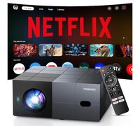 [Netflix Officially/1000 ANSI/Dolby Audio]Smart Projector with WiFi 6 and Bluetooth 5.3, 4K Outdoor Movie Projector, Electric Focus & AI Auto Keystone Portable Native 1080P Proyector (Grey)