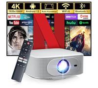 [Netflix Officially & Android 13] Salange 4K Smart Projector,Electric Focus & Auto Keystone,800ANSI FHD 1080P WiFi6 BT5.2 Portable Projector,Home Cinema 4K Projectors built-in Netflix/Prime Video