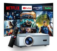 [Netflix Officially & Dolby Audio] Smart Projector with WiFi6 and Bluetooth5.3, Electric Focus & Auto Keystone 4K Support, High Brightness Movie Projectors, Native 1080P Proyector Built-in Apps