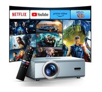 [Netflix Officially & Dolby Audio] Smart Projector with WiFi6 and Bluetooth5.3, Electric Focus & Auto Keystone 4K Support, High Brightness Movie Projectors, Native 1080P Proyector Built-in Apps