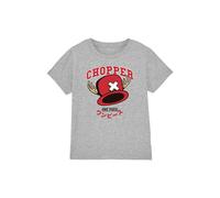 Netflix One Piece Chopper Hat Collegic Kids T-Shirt, Athletic Heather in Grey | Size: 9-11 Years Netflix Grey 9-11 Years