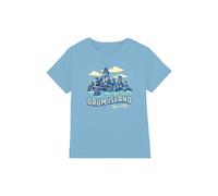 One Piece Drum Island Postcard Poster Kids T-Shirt, Light Blue, 9-11Y