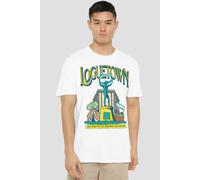 Netflix One Piece Loguetown Market T-Shirt, White | Size: 3XL Netflix White 3XL