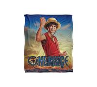 Netflix One Piece Luffy Fist Pump Silky Touch Soft Throw Blanket 152 X 127 Cm Netflix Multicolor 152 X 127 Cm