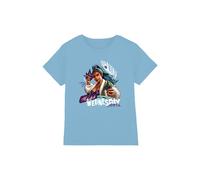 One Piece Miss Wednesday Doodle Kids T-Shirt, Light Blue, 7-8Y