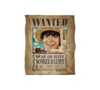 Netflix One Piece Monkey D.Luffy Wanted Poster Soft Throw Blanket 152 X 127 Cm Netflix Multicolor 152 X 127 Cm