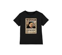 Netflix One Piece Sir Cr Pirate Wanted Poster Kids T-Shirt, Black | Size: 7-8 Years Netflix Black 7-8 Years