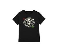 Netflix One Piece Straw Hat Crew Stamps Kids T-Shirt, Black | Size: 7-8 Years Netflix Black 7-8 Years