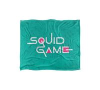 Netflix Squid Game Aqua Logo Officially Licensed Silky Touch Super Soft Throw Blanket 152 x 127 cm in White Netflix White 152 x 127 cm