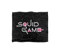 Netflix Squid Game Logo Officially Licensed Silky Touch Super Soft Throw Blanket 152 x 127 cm in White Netflix White 152 x 127 cm