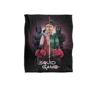 Netflix Squid Game Season 3 152 X 127 cm Poster Silky Touch Super Soft Throw Blanket in White Netflix White 152 X 127 cm