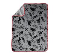 Netflix Stranger Things Grey Bike 117 x 152 cm Fluffy Throw Blanket