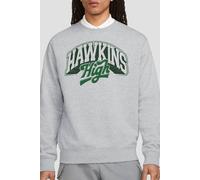 Netflix Stranger Things Hawkins High Logo Sweatshirt, Athletic Heather in Light Grey | Size: XL Netflix Light Grey XL