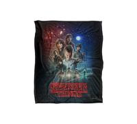 Netflix Stranger Things Season One Officially Licensed Silky Touch Super Soft Throw Blanket 152 x 127 cm in White Netflix White 152 x 127 cm