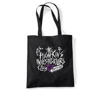 Netflix Stranger Things Tales From 85 Hic Scribble Grocery Travel Reusable Tot in Black Netflix Black