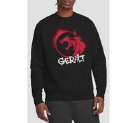Netflix The Witcher Geralt Graffiti Spray Sweatshirt, Black | Size: XL Netflix Black XL