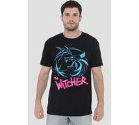 Netflix The Witcher Graffiti Spray Crest T-Shirt, Black | Size: Medium Netflix Black M