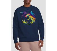 Netflix The Witcher Rainbow Paint Crest Sweatshirt, Navy | Size: 2XL Netflix Navy 2XL