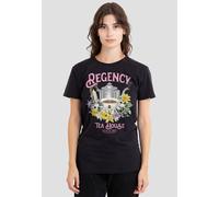 Netflix Women's Bridgerton - Regency Tea House T-Shirt, Black | Size: Small Netflix Black S