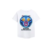 Netflix Women's Kpop Demon Hunters Cartoon Derpy Save The Date Fashion T-Shirt, White | Size: Medium Netflix White M