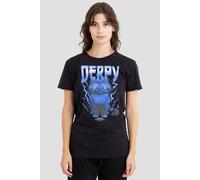 Netflix Women's Kpop Demon Hunters Derpy Tiger Lightning Band Tee T-Shirt, Black | Size: 2XL Netflix Black 2XL