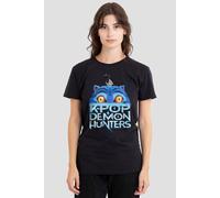 Netflix Women's Kpop Demon Hunters Derpy Tiger Sinking Logo T-Shirt, Black | Size: 2XL Netflix Black 2XL