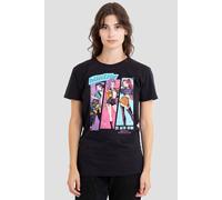 Netflix Women's Kpop Demon Hunters Huntrix Anime Sketch T-Shirt, Black | Size: Small Netflix Black S