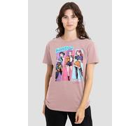Netflix Women's Kpop Demon Hunters Huntrix Anime Sketch T-Shirt, Pink | Size: Large Netflix Pink L