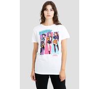 Netflix Women's Kpop Demon Hunters Huntrix Anime Sketch T-Shirt, White | Size: 2XL Netflix White 2XL