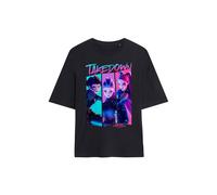 Netflix Women's Kpop Demon Hunters Huntrix Demons Takedown Comic Big T-Shirt, Black | Size: Medium Netflix Black M