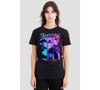 Netflix Women's Kpop Demon Hunters Huntrix Demons Takedown Comic T-Shirt, Black | Size: XL Netflix Black XL